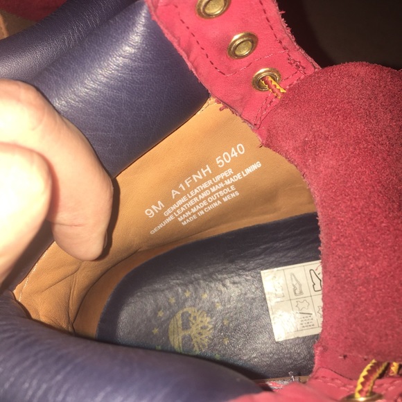 Burgundy Timberlands - Picture 4 of 4